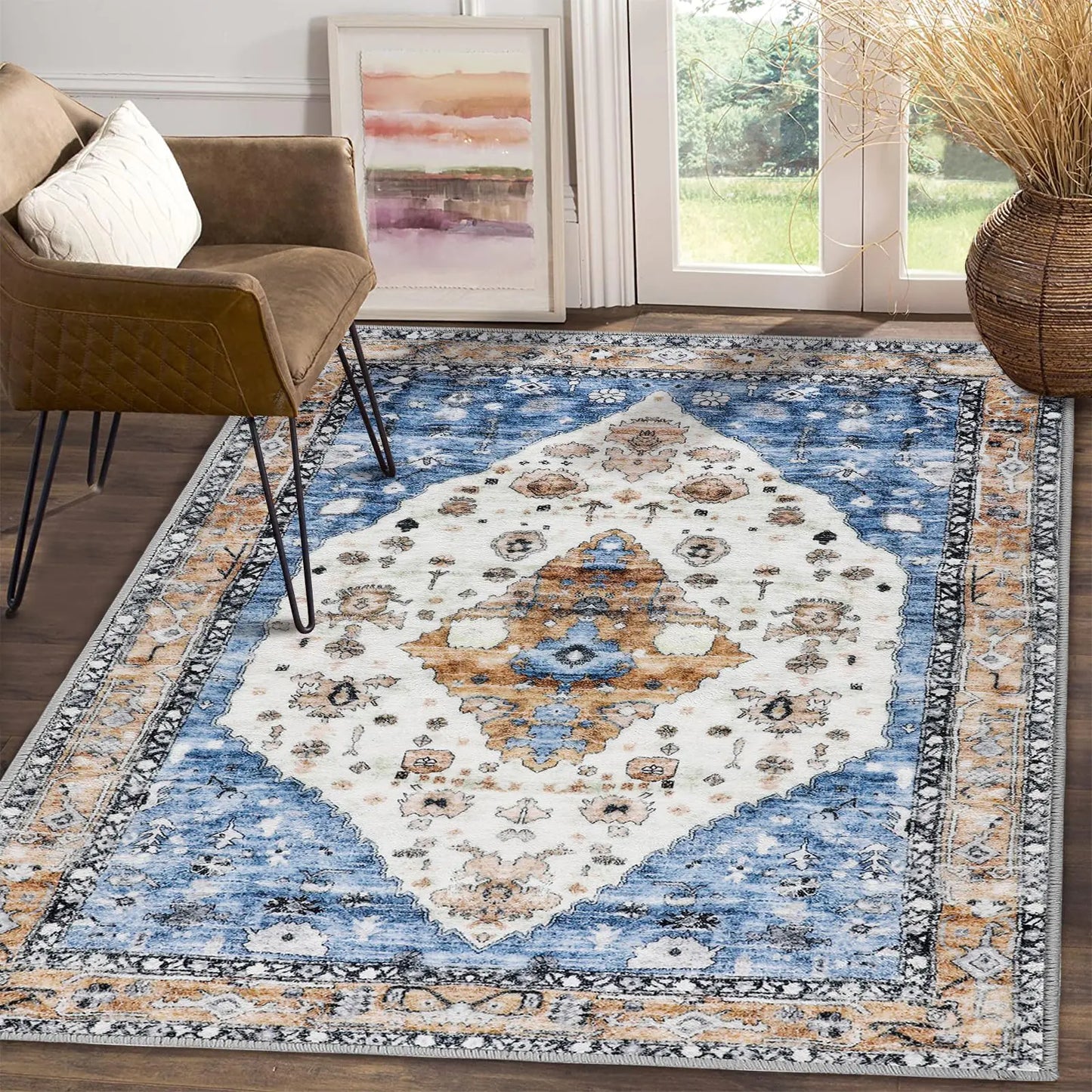 Non-Slip Living Room Boho Rug