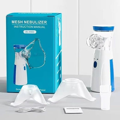 Portable Ultrasonic Mesh Nebulizer - Silent, Rechargeable & Cordless for All Ages.