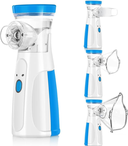 Portable Ultrasonic Mesh Nebulizer - Silent, Rechargeable & Cordless for All Ages.