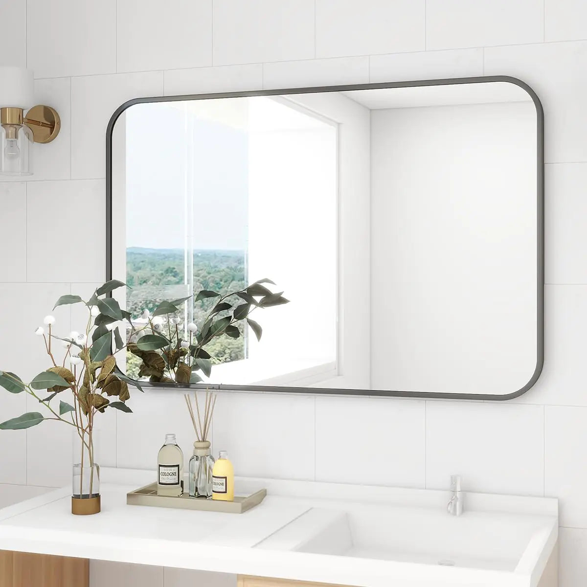 Aluminum Frame Wall Mounted Mirror
